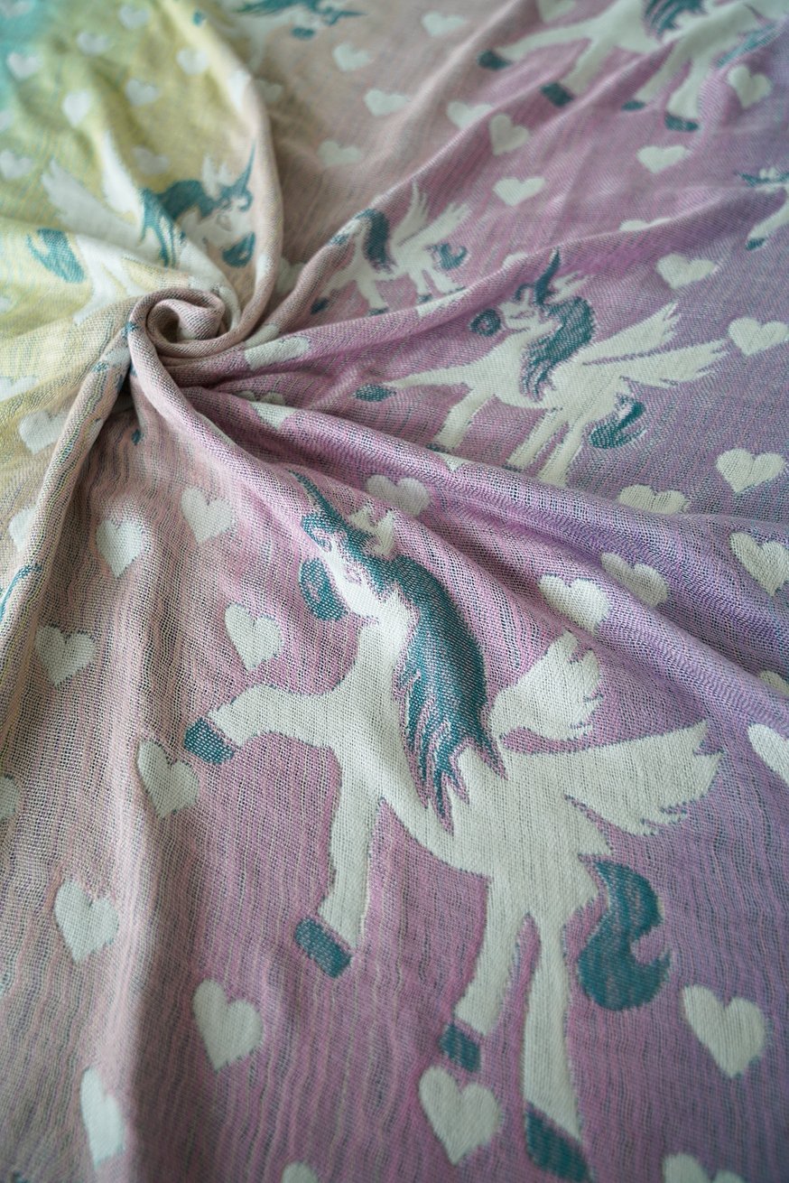 Babydecke Pastell Rainbow Unicorn Petrol - KOKADI