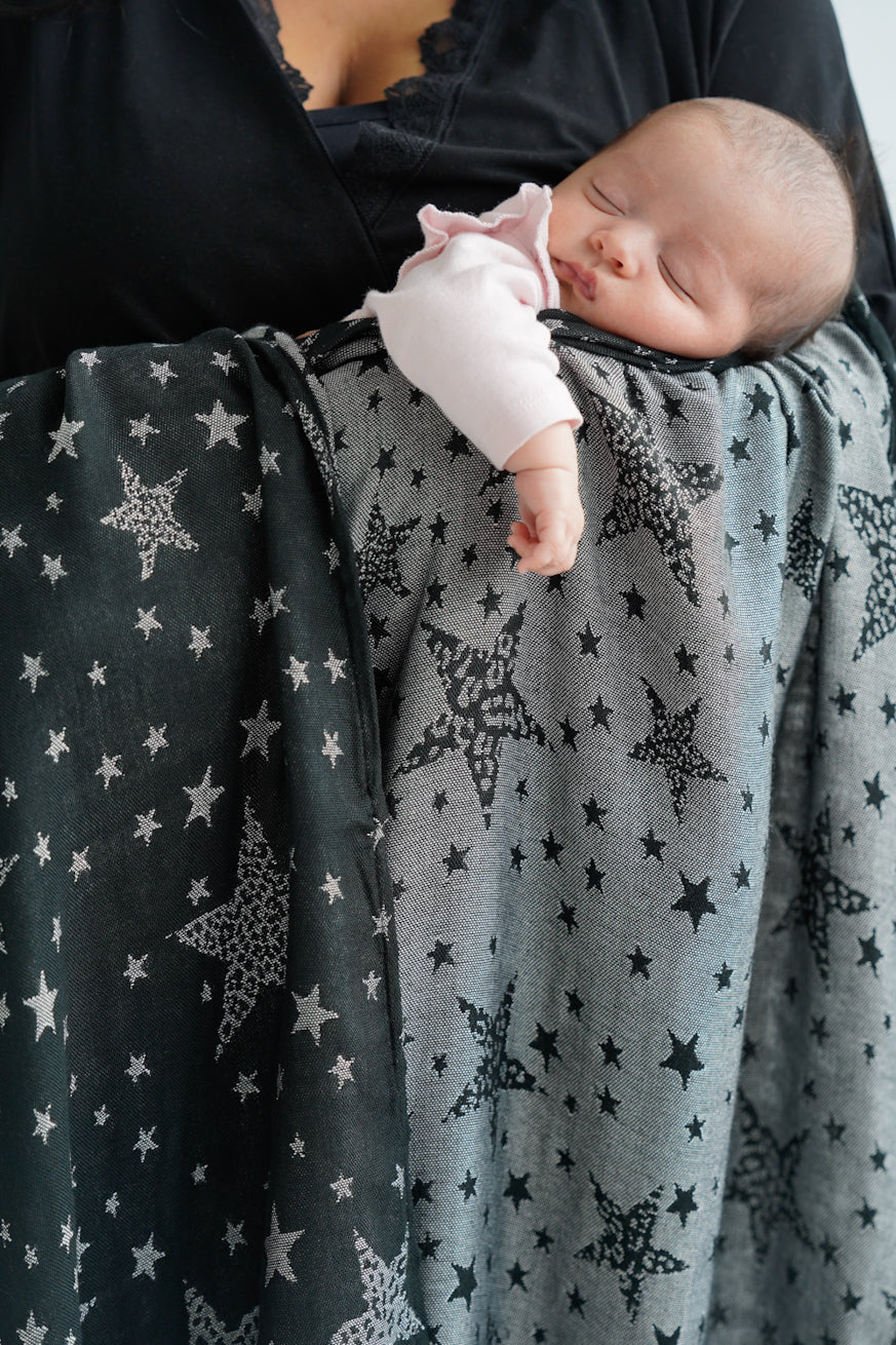 Kuscheltuch Leo Sterne Monochrom