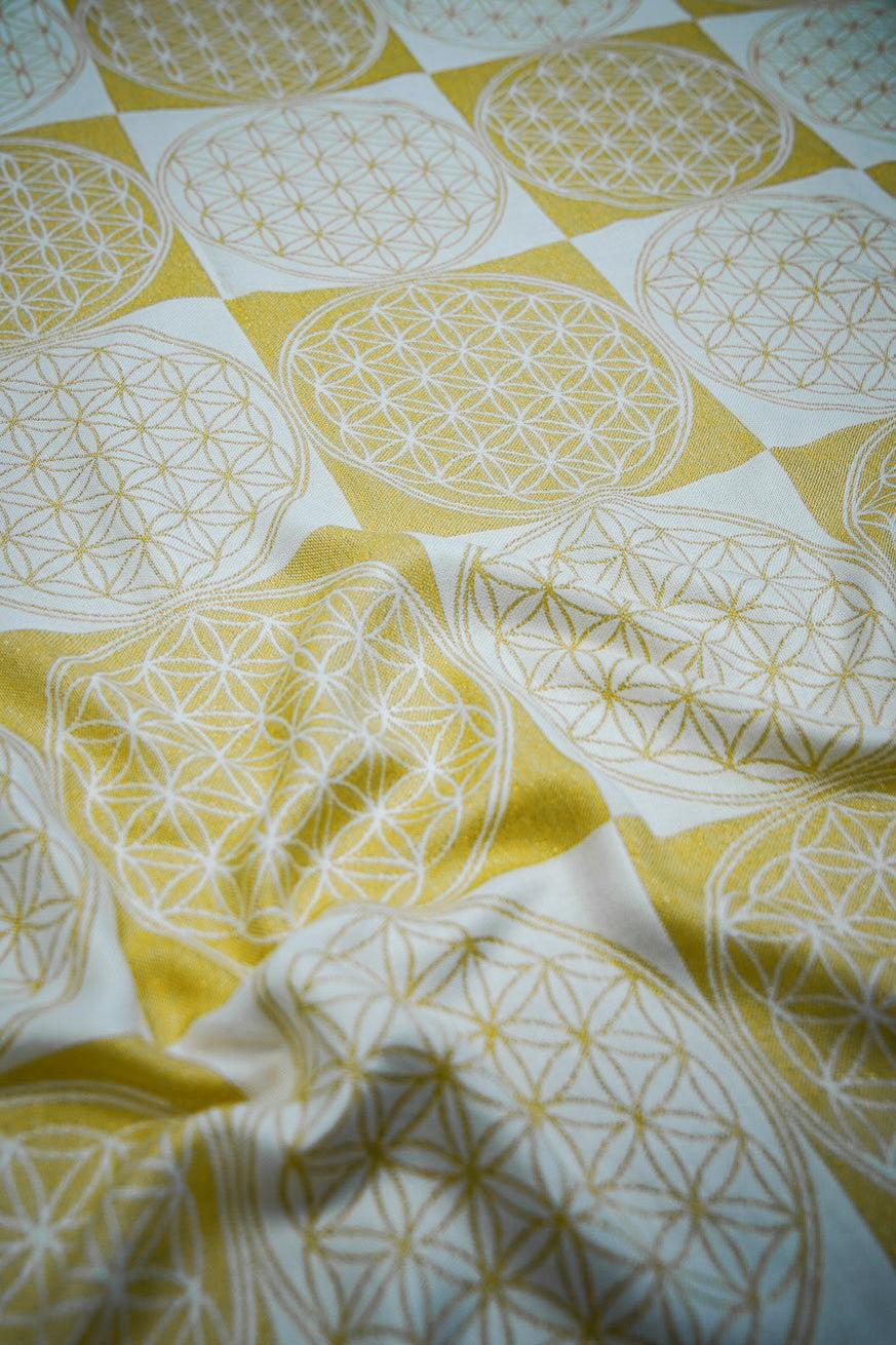 Kuscheltuch Blume des Lebens gold