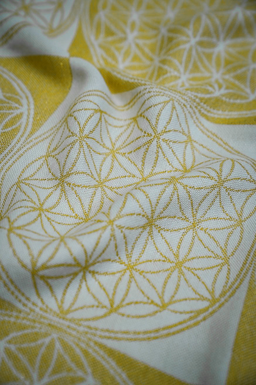 Kuscheltuch Blume des Lebens gold
