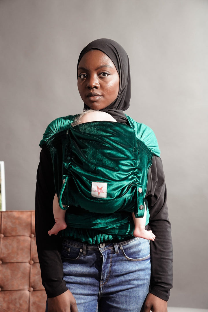 Babytrage WrapStar Samtweich Smaragd - KOKADI